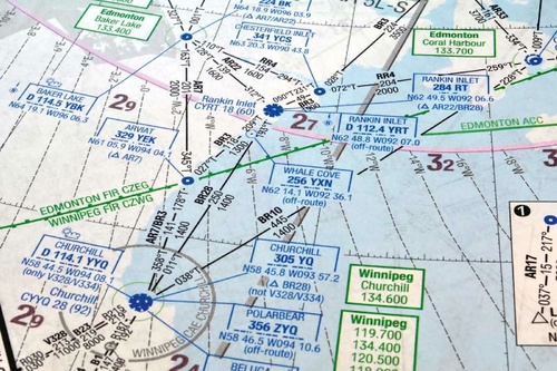 Vliesová fototapeta Mapa navigácia lietadiel 375 x 250 cm