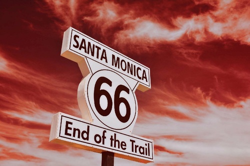 Vliesová fototapeta Route 66 v Santa Monike 375 x 250 cm