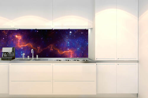 Fototapeta do kuchyne - Farebná galaxia 180 x 60 cm